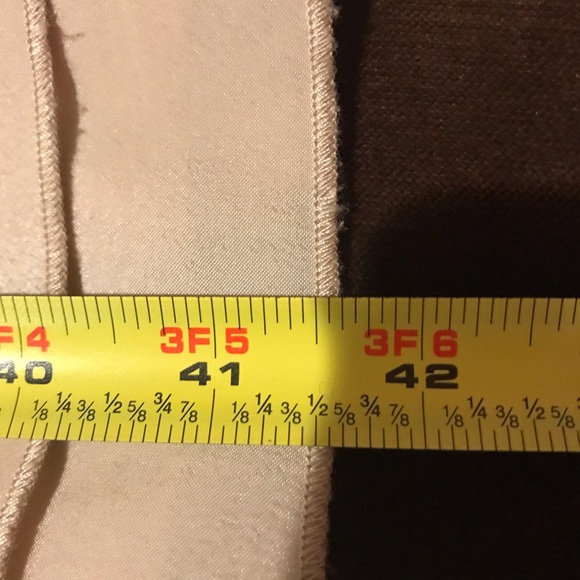 Cartise Tan Midi Vertical LaceTiered Layered Formal Dress Size 10 Zip In Back - Picture 9 of 13